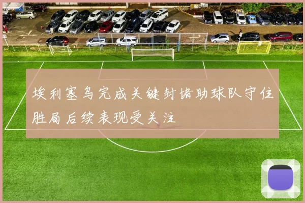 埃利塞乌完成关键封堵助球队守住胜局后续表现受关注